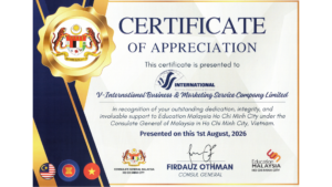 Certificate of Appreciation