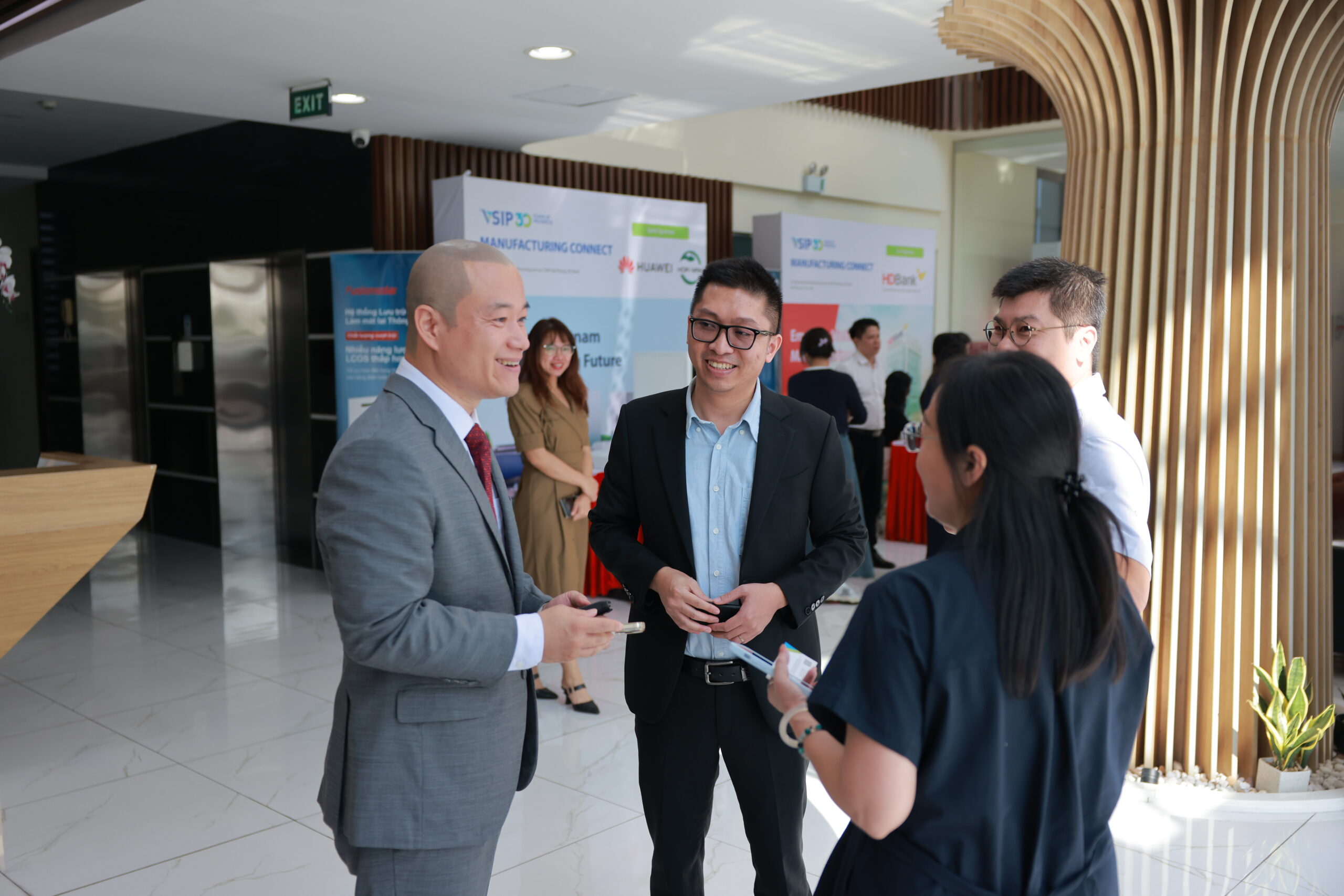 Manufacturers and partners networking at the Manufacturing Connect event in Hai Phong